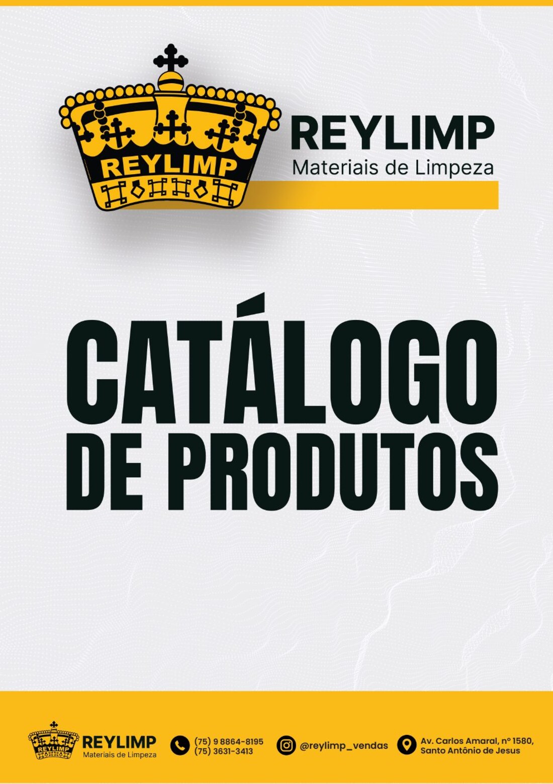 Capa do catálogo de produtos Reylimp