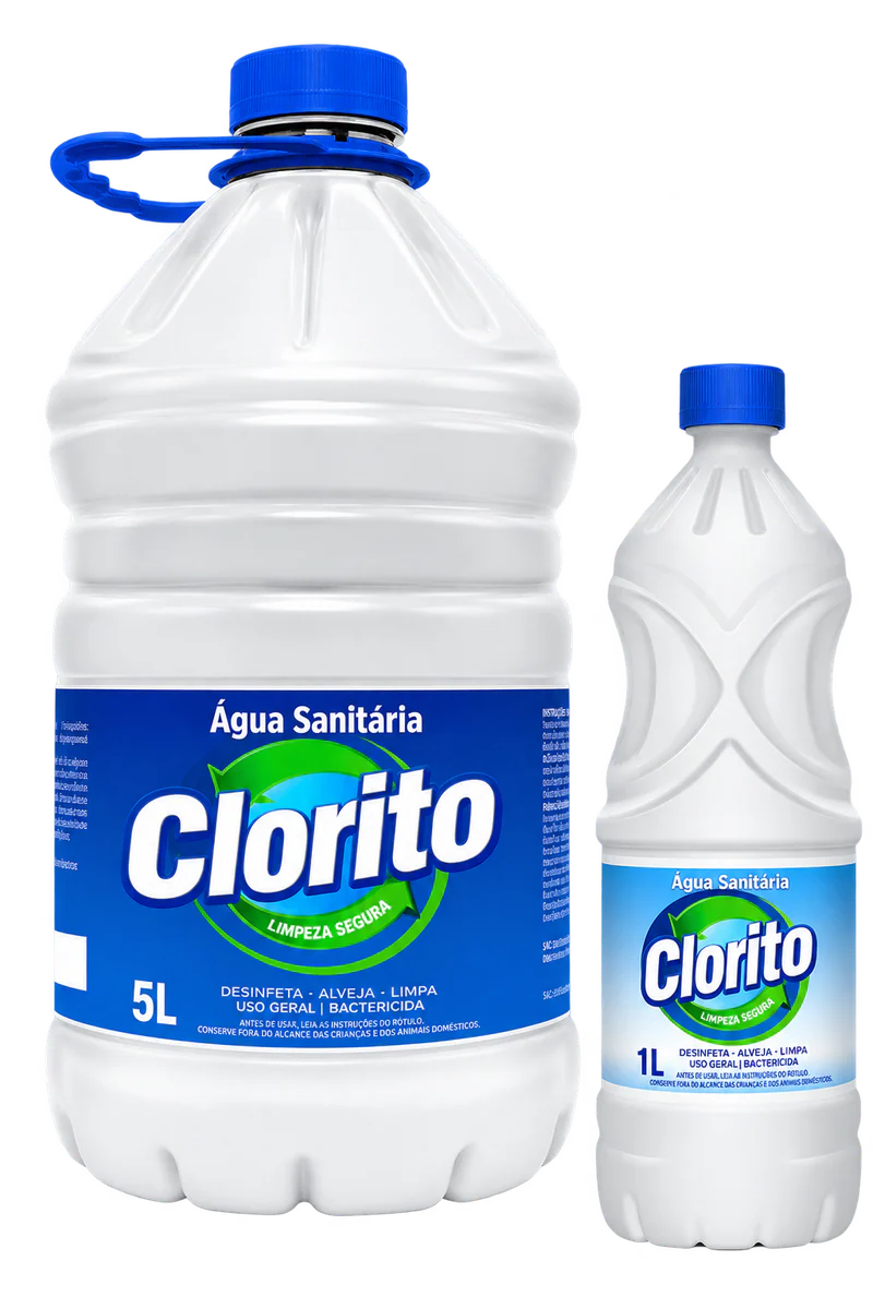 Água Sanitária Clorito 5L e 1L