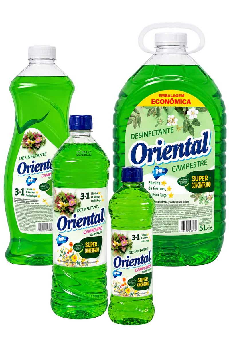 Desinfetante Oriental — 500 ML, 1 LTS, 2 LTS e 5 LTS
