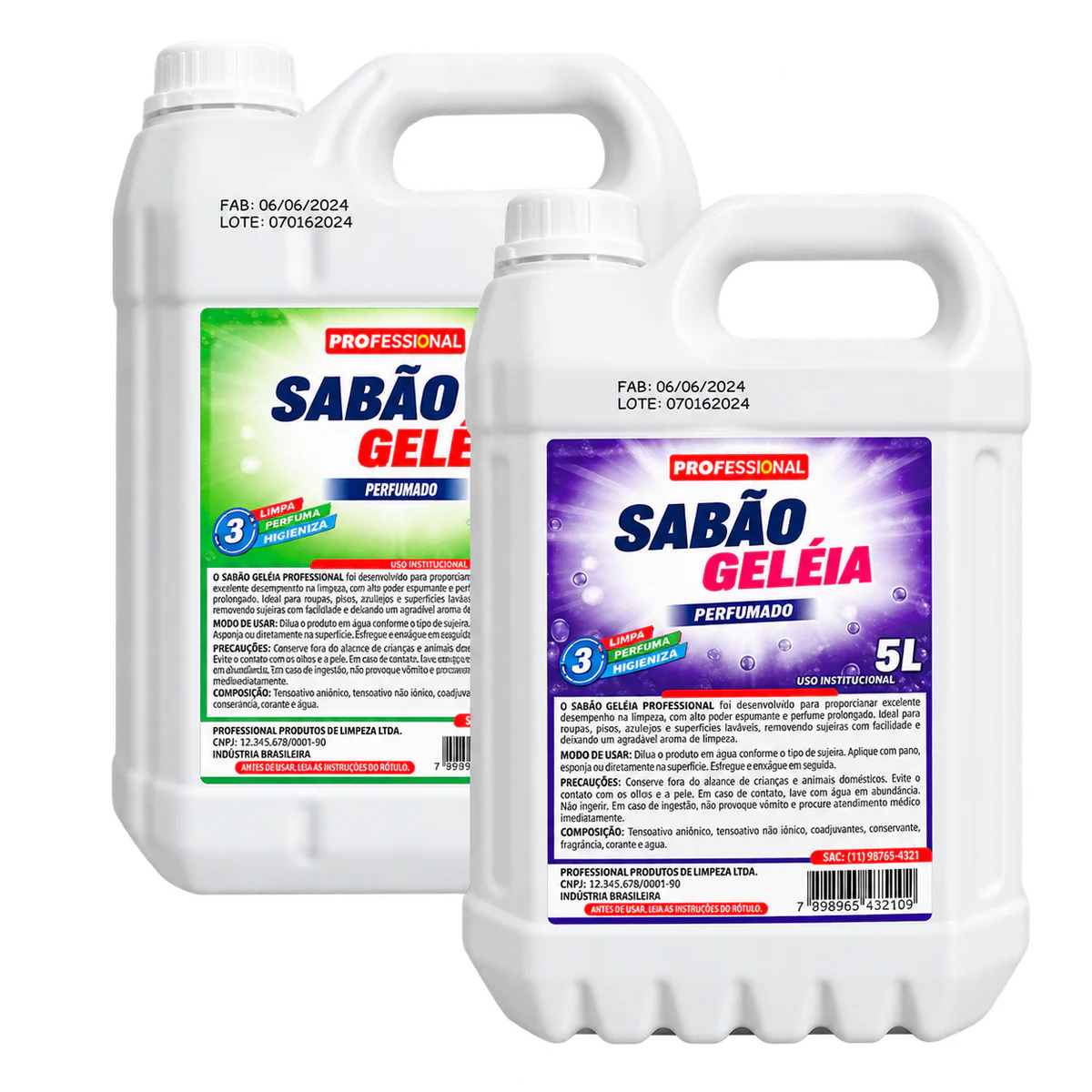 Sabão Geleia Liz Lavanda 5 LTS e Sabão Geleia Liz Pinho 5 LTS