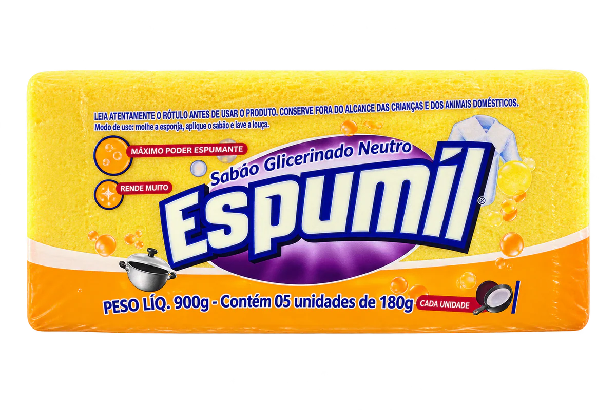 Sabão Glicerinado Espumil 05 x 180 GR