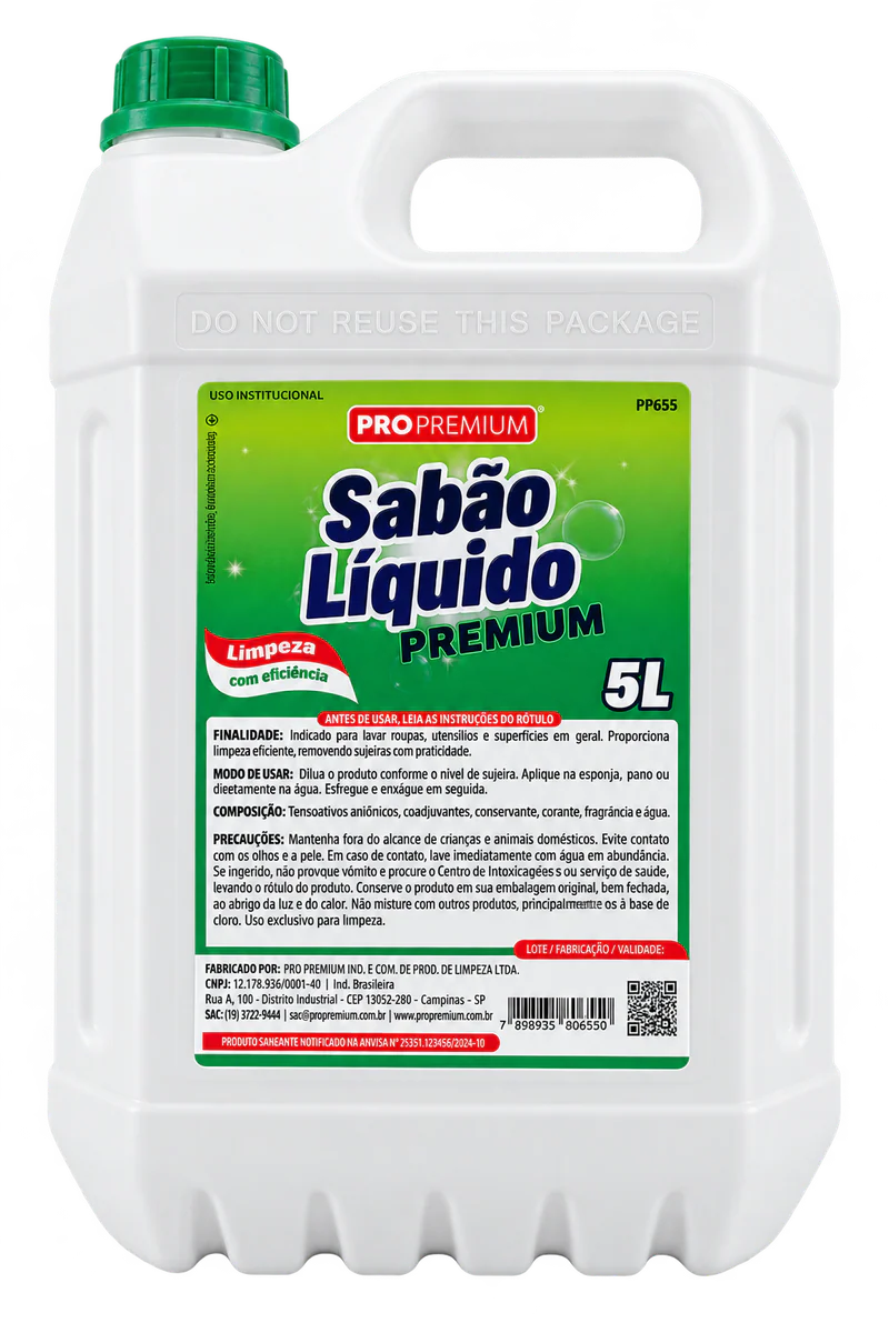 Sabão Líquido p Roupas Liz 5 LTS