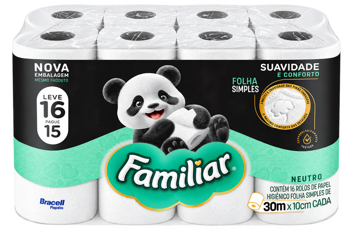 Papel Higiênico Familiar Supremo C16 Rolos