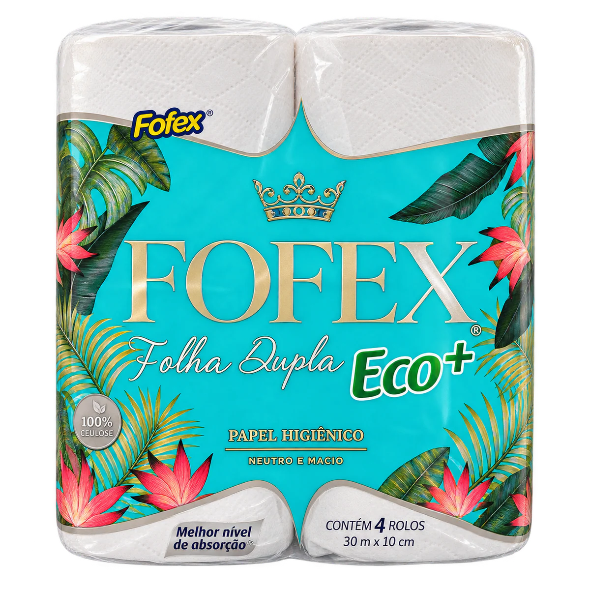 Papel Higiênico Fofex Eco Folha Dupla 16 x 4 PCT