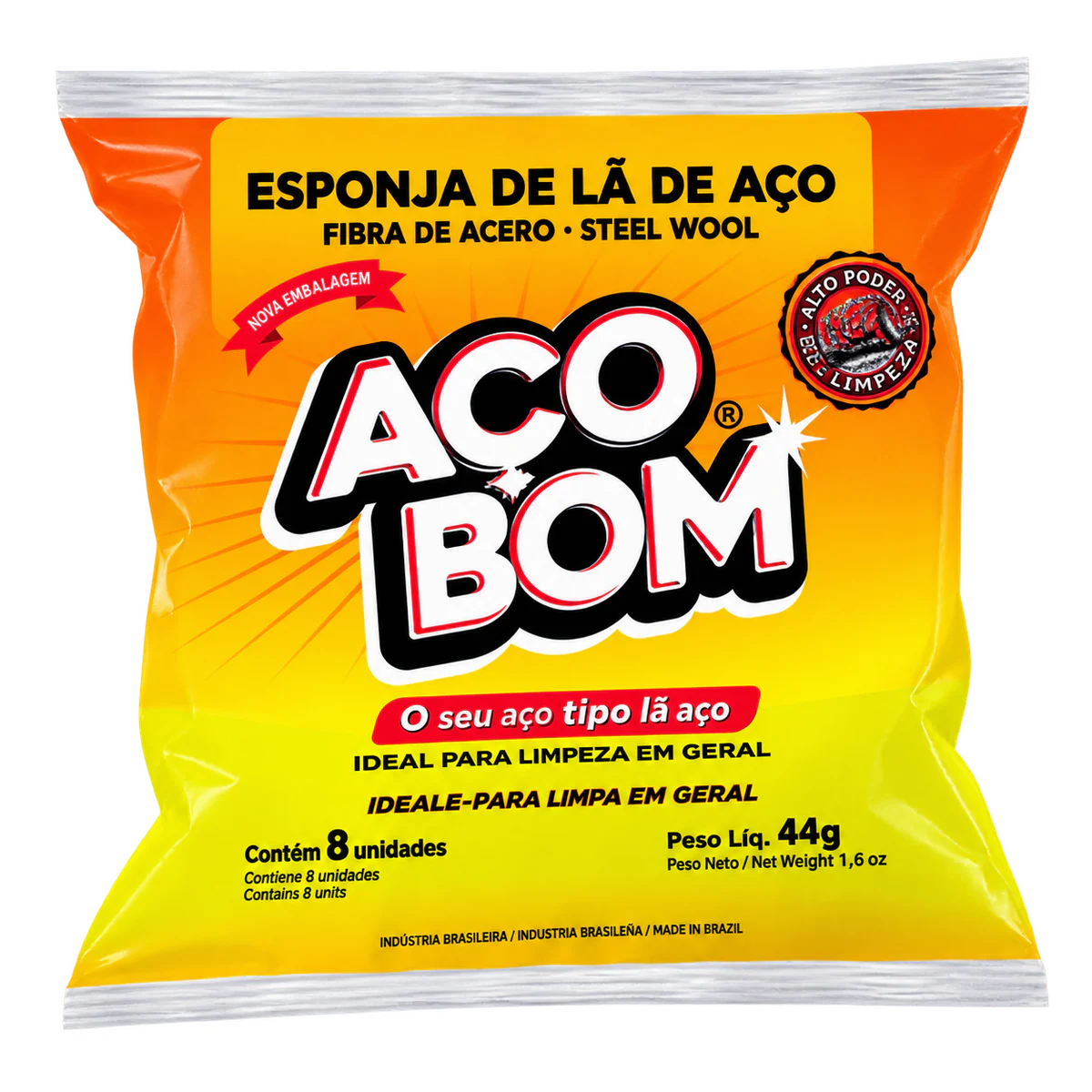 Lã de Aço C8 44 GR Aço Bom